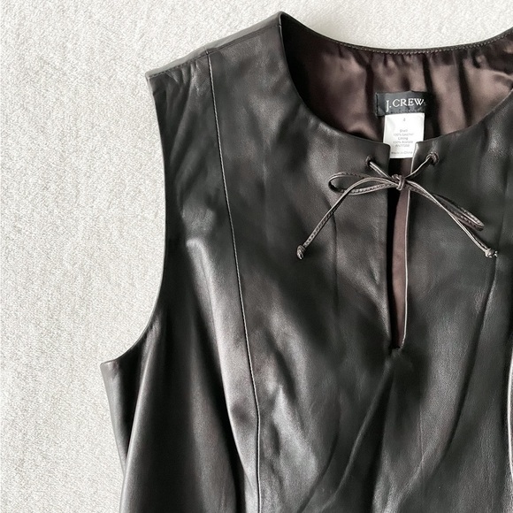 J. Crew Tops - J. Crew Leather Tie-front Vest